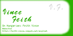 vince feith business card